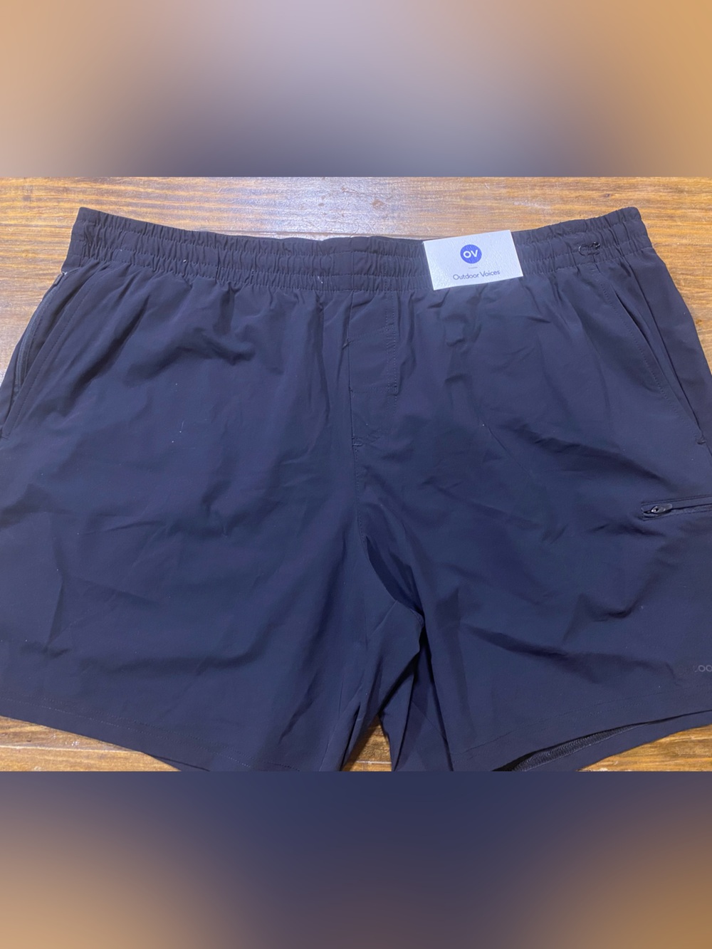 Outdoor Voices Men’s Black Athletic Hiking Shorts Size XL